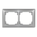 Deco Soft карлик серебристый металлик - 2-створчатая рамка - 7 ДРСО-2