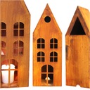 ДОМ ЛАМПЫ ДЛЯ СВЕТОДИОДНЫХ СВЕЧЕЙ ФОНАРЬ РУЧНОЙ РАБОТЫ ИЗ КОРТЕНА ЛАМПА РЖАВЬ