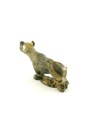 Скульптура собака ЯНТАРЬ подарочная собака, ручная работа