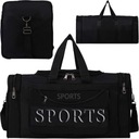 TORBA SPORTOWA PODRÓŻNA TURYSTYCZNA FITNESS BAGAŻ NA RAMIĘ TRENING CZARNA