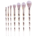 НАБОР ЗОЛОТЫХ КИСТЕЙ ДЛЯ МАКИЯЖА Розовое Золото Единорог