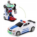 Auto Polícia 2v1 AUTO-ROBOT Svetlá Zvuk LED Hrdina žiadny