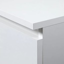 Компьютерный стол А-6, 90 см, правый стол, 3 ящика, 1 маленькая полка, белый