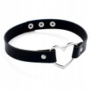 CHOKER NASZYJNIK OBROŻA SERCE CZARNA