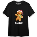 Vianočné Unisex tričko T-Shirt pre rodinu/skupiny - s menom a perníkom