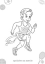 Раскраска для малышей, рисующих спортсменов 2+ гном