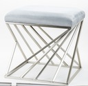 Sivý sedák taburetka puf strieborný rošt Hĺbka nábytku 46 cm