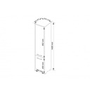 Skrinka kúpeľňový stĺpik FIN 2D sonoma-biela AKD Výška nábytku 140 cm