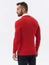 Pánsky sveter v-neck golier E120 červený L Veľkosť L