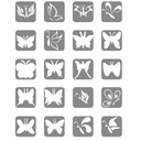 Большие трафареты для тату с блестками и бабочками