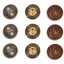 НАБОР ИЗ 9 МОНЕТ ELVIC METAL LARP RPG