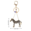 1PC ЧОРНИЙ МЕТАЛ ZEBRA DIAMENTOWY БРЕЛОК DO КЛЮЧІ ELEGANCKA TOREBKA WISIOREK  (18462703313) фото min 12