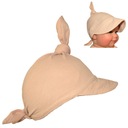 CHUSTKA Z DASZKIEM Czapka Muślinowa Chusta na słońce Capuccino