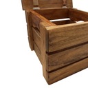 Úložný box, 2 ks, masívne drevo Hĺbka nábytku 1 cm