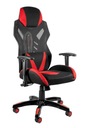 Fotel gamingowy obrotowy krzesło biurowe czarne z czerwonym siatka Stan opakowania oryginalne