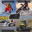 XINOWY V6 PRO INTERKOM PARA MOTOCICLETA BLUETOOTH 5.0 SLUCHAWKI 1200M 850MAH 2 PIEZAS 