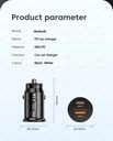 PARA APPLE ORIGINAL PD 45W USB TYPE C CAR CHARGER PARA IPHONE 11 12 13 14 PRO 