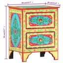 vidaXL Ručne maľovaný nočný stolík, 40x30x50 cm, masívne mangovníkové drevo Kód výrobcu 286158