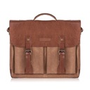 КОРИЧНЕВАЯ МУЖСКАЯ СУМКА ИЗ ВЕГАНСКОЙ КОЖИ