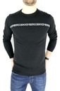 BIKKEMBERGS pánsky sveter čierny nápis SWBB03 L Dominujúci materiál bavlna
