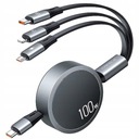 НАБОР СВОБОДНЫХ КАБЕЛЕЙ CAFELE 3-в-1 USB-C 100 Вт ОСВЕЩЕНИЕ iOS APPLE MICRO USB