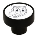 МЕБЕЛЬНАЯ РУЧКА GD08 ДЕРЕВЯННАЯ ЧЕРНАЯ СОВА V108