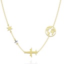 Позолоченное колье WORLD PLANE STARS