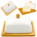 ЭЛЕГАНТНАЯ БЕЛАЯ ФАРФОРОВАЯ МАСЛЕНКА