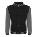 ТЕПЛАЯ БЕЙСБОЛЬНАЯ Кофта, ЧЕРНАЯ, СЕРАЯ, L