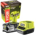 RYOBI SET SET RC18120-140 АККУМУЛЯТОРНАЯ БАТАРЕЯ 4 Ач С ЗАРЯДНЫМ УСТРОЙСТВОМ 18 В ЛИТИЕВЫЙ ОДИН