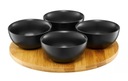 БОУЛЫ на подставке, дипы, снеки, 4 в 1, черные