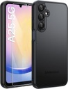 Etui MATOWE CZARNE do SAMSUNG GALAXY A25 5G Matt CASE WZMACNIANE + SZKŁO 9H