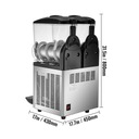 VEVOR Slushy Maker Granitor na ľadové nápoje 2*15L Hmotnosť (s balením) 49.85 kg