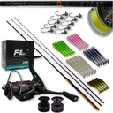 Zestaw SPININGOWY Wędka SPININGOWA 2w1 KOŁOWROTEK PLECIONKA PRZYNĘTY GŁÓWKI