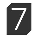 GAMET tabliczka numerek CYFRA 7 samoprzylepna 70mm