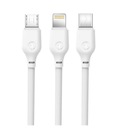 НЕЙЛОНОВЫЙ КАБЕЛЬ 3в1 ДЛЯ IPHONE / MICRO USB / TYPE-C