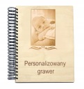 Album drewniany DOWOLNY NAPIS + FOTO 60 stron A5