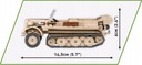 Kocky Malá armáda Sd.Kfz 10 Demag D7 Cobi Materiál karton pena plast
