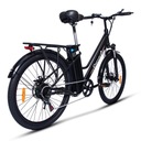 Мужской/женский городской электрический велосипед Cheevalry C26 350 Вт 26 дюймов Черный