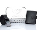 Кошелек Кожаный Черный Gracio Мужской = АВТОМАТИЧЕСКИЙ ремешок