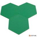 Акустическая стеновая панель Hexagon, зеленая, 3 см, полиуретановая губка, репетиционная комната