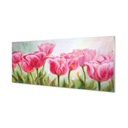 Кухонное защитное панно Тюльпаны Картина 125х50 см