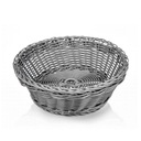 KOSZYK NA PIECZYWO OKRĄGŁY POLIRATTANOWY SZARY