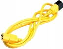 Удлинительный кабель питания C13/C14, желтый, 0,8 м