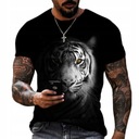 Мужские футболки Футболка с 3D тигровым принтом