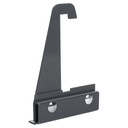 Держатель ограждения высотой 15 см со стоячим фальцем, графитовый лак