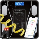 АНАЛИТИЧЕСКИЕ ВЕСЫ ДЛЯ ВАННОЙ ИНТЕЛЛЕКТУАЛЬНЫЕ BLUETOOTH SMART 25в1 180КГ + МЕТР