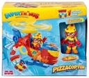 SUPER ZINGS SUPERTHINGS PIZZACOPTER VRTUĽNÍK S VYSTREĽOVAČOM DISKOV FIGÚRKA Stav balenia originálne