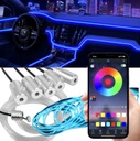 CABLE DE FIBRA ÓPTICA PARA COCHE AUTO ILUMINACIÓN CABINAS BRIDA 6M RGB + APLIKACJA 