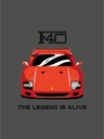 Plakat B2 FERRARI F40 dark 50x70cm